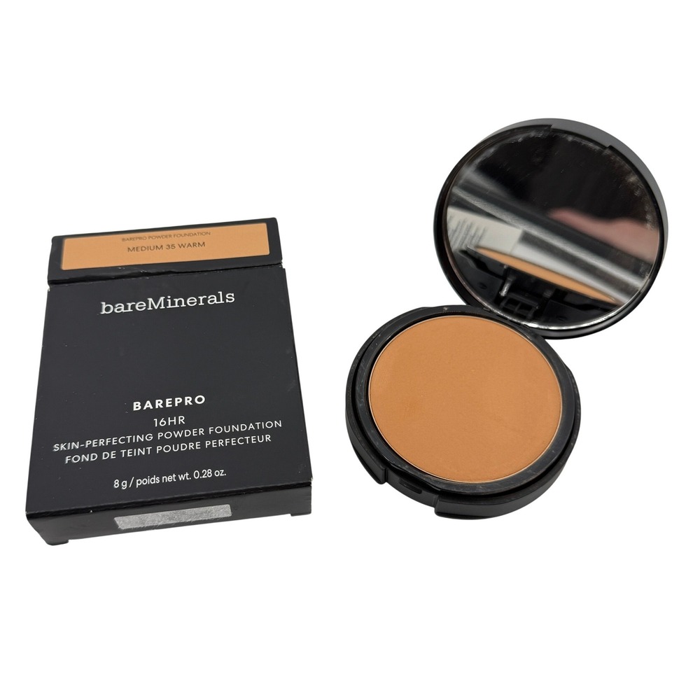 bareMinerals BarePro 16HR‎ Skin-Perfecting Powder Foundation Medium 35 Warm New